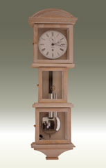 Regulator Clock-Vienna Clock 437_2 natural ash de cape white, time mechansm - no melody